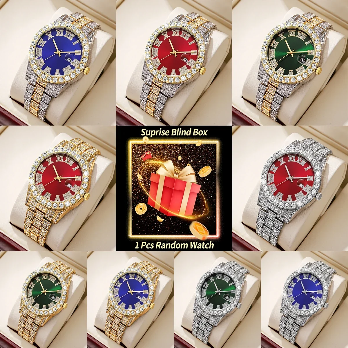 Luxury Watch Men - Zegarek męski w pudełku niespodzianki, losowy
