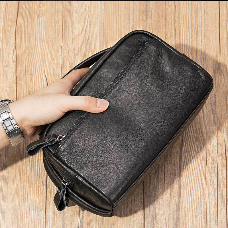 Leather Wallet Men - Luufan męska kopertówka miękka skórzana duża