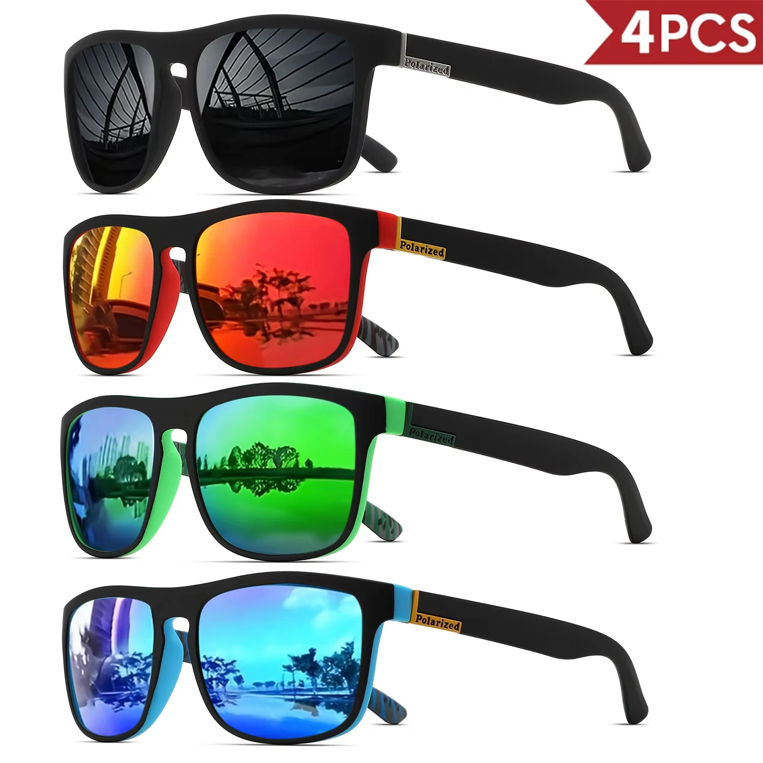 Sunglasses Uv400 - 1/4 szt. Klasyczne męskie okulary przeciwsłoneczne