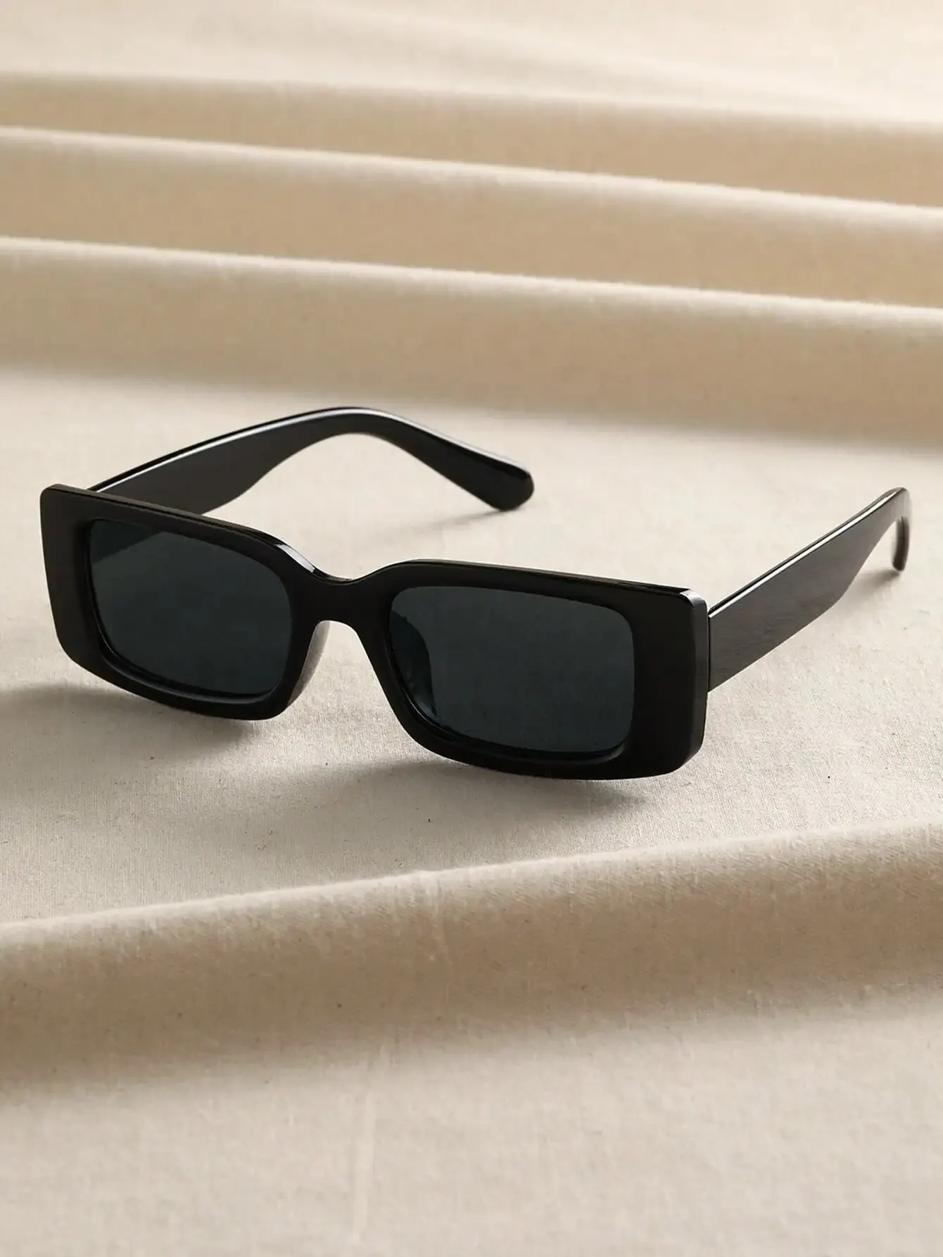 Sunglasses Uv400 - 1 szt. Unisexowe czarne plastikowe kwadratowe