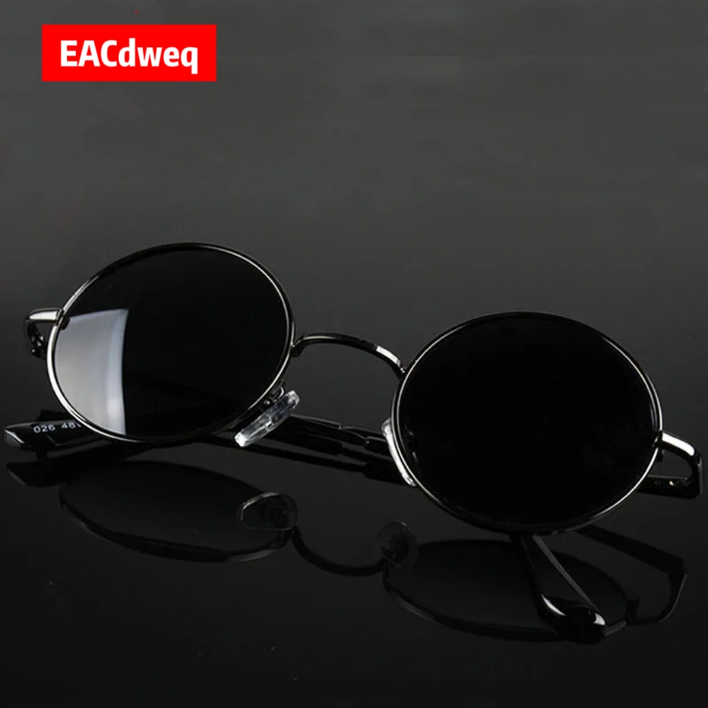 Sunglasses Uv400 - Okulary przeciwsłoneczne męskie retro vintage okrągłe