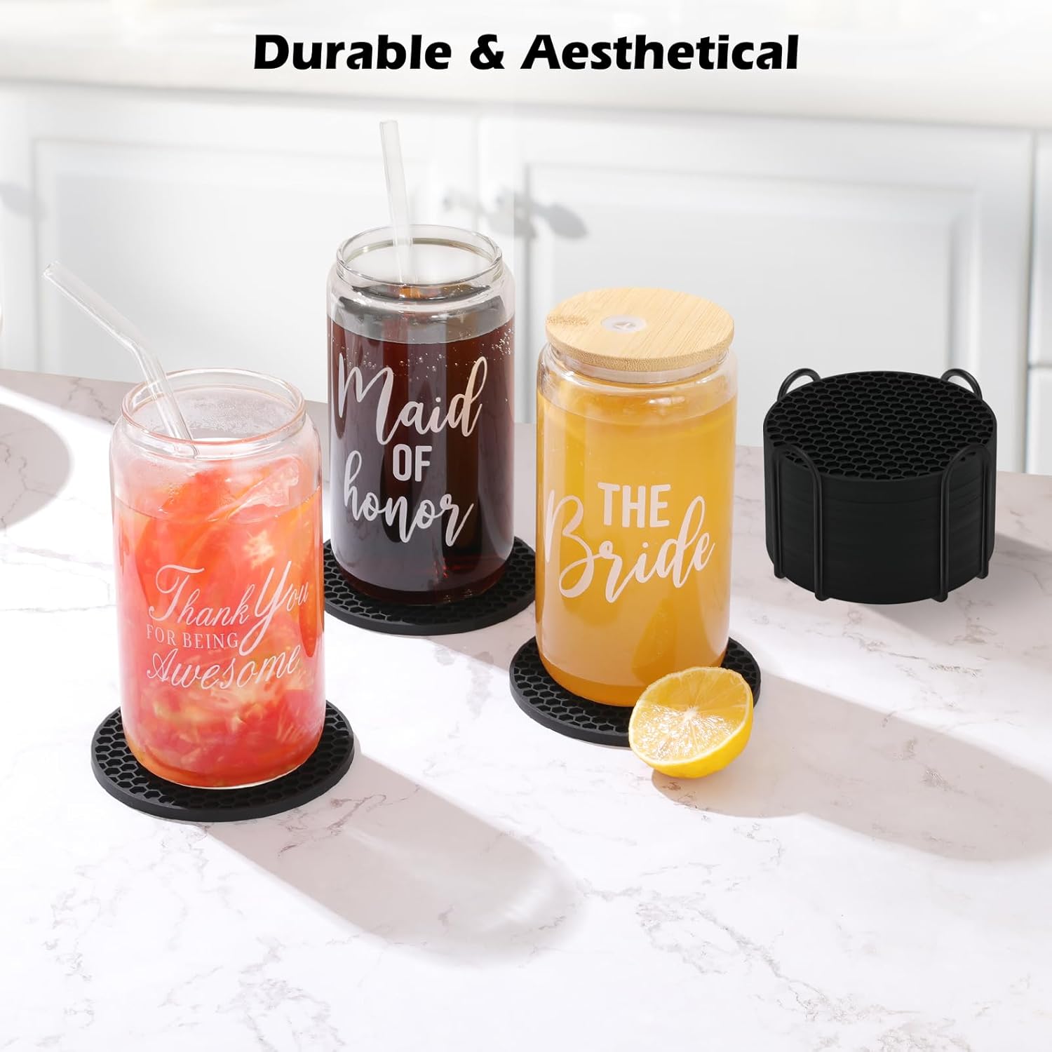 Zestaw silikonowych podstawek  – Marble Coaster Set recenzja i cena