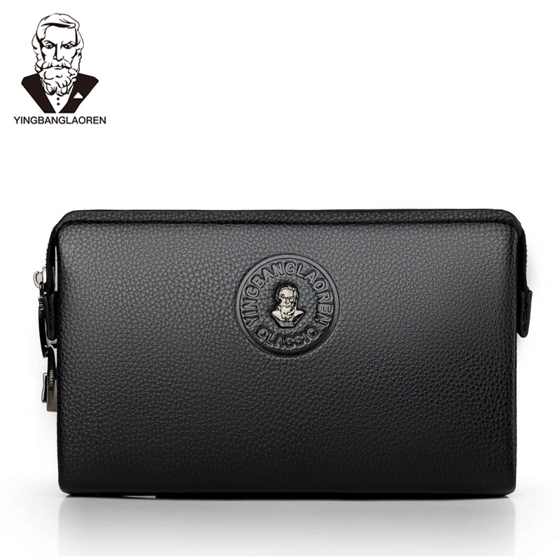 Męskie długie portfele na pien – Leather Wallet Men recenzja i cena